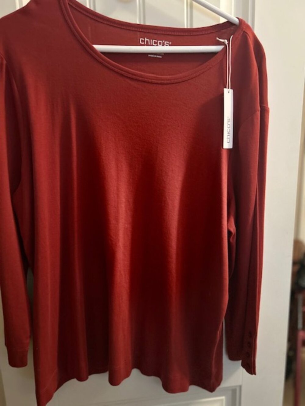 NWT CHioc's 4 Smoked Paprika Long Sleeve Tee